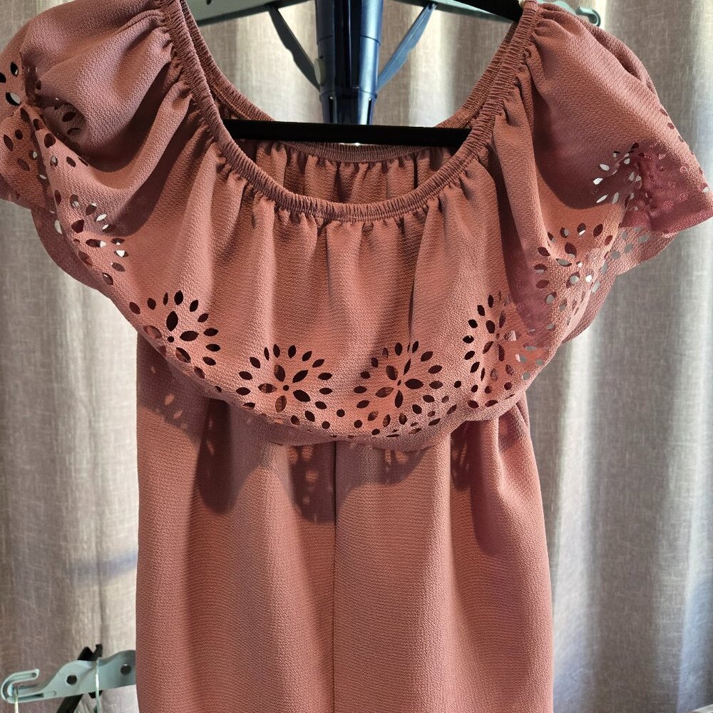 Pink off shoulder shirt